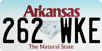 AR license plate 262WKE