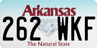 AR license plate 262WKF