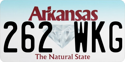 AR license plate 262WKG