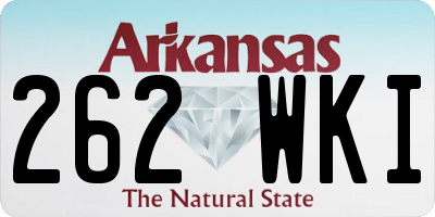 AR license plate 262WKI