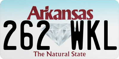 AR license plate 262WKL