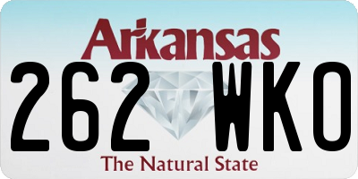 AR license plate 262WKO