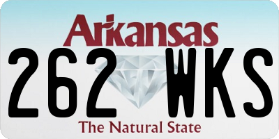 AR license plate 262WKS