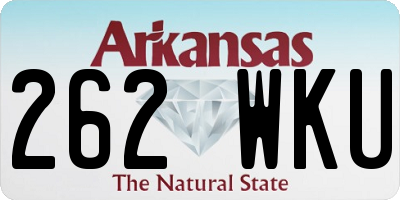 AR license plate 262WKU