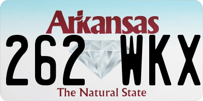 AR license plate 262WKX