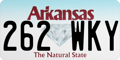 AR license plate 262WKY