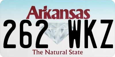 AR license plate 262WKZ