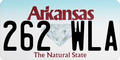 AR license plate 262WLA