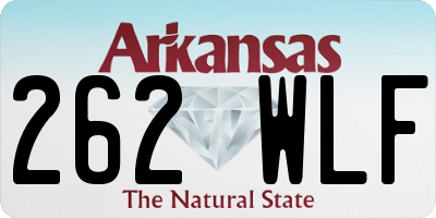 AR license plate 262WLF