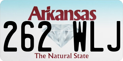 AR license plate 262WLJ