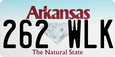 AR license plate 262WLK