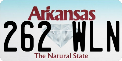 AR license plate 262WLN