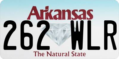 AR license plate 262WLR
