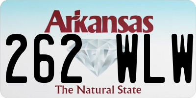 AR license plate 262WLW