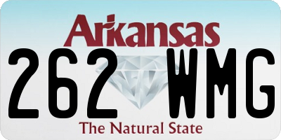 AR license plate 262WMG