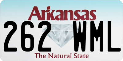 AR license plate 262WML