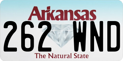 AR license plate 262WND