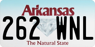 AR license plate 262WNL