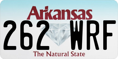 AR license plate 262WRF