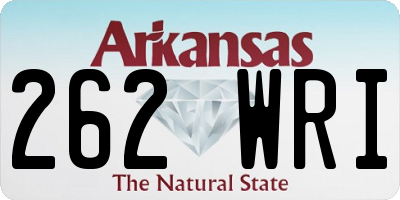 AR license plate 262WRI