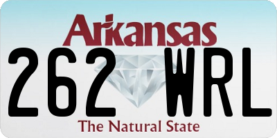 AR license plate 262WRL