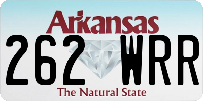AR license plate 262WRR