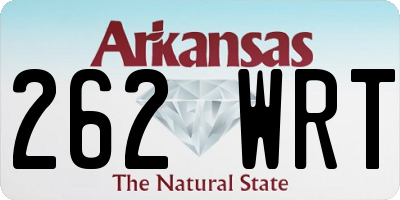 AR license plate 262WRT