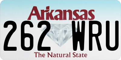 AR license plate 262WRU