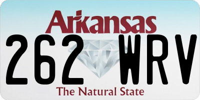 AR license plate 262WRV