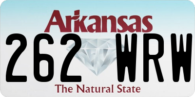 AR license plate 262WRW