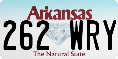 AR license plate 262WRY