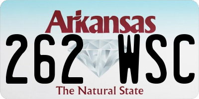 AR license plate 262WSC