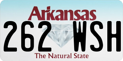 AR license plate 262WSH