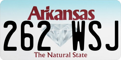 AR license plate 262WSJ