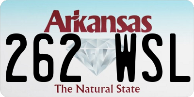 AR license plate 262WSL