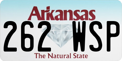 AR license plate 262WSP