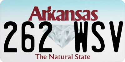 AR license plate 262WSV
