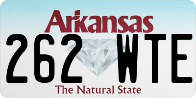 AR license plate 262WTE