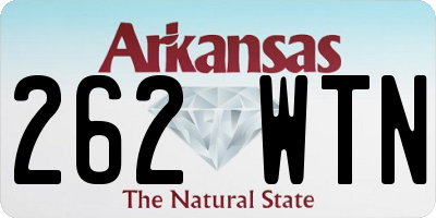 AR license plate 262WTN