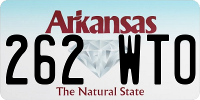 AR license plate 262WTO