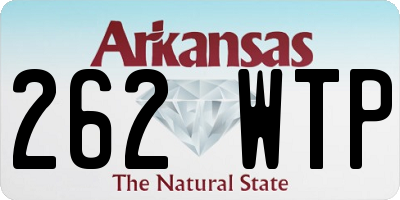AR license plate 262WTP