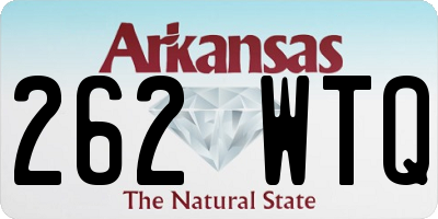 AR license plate 262WTQ