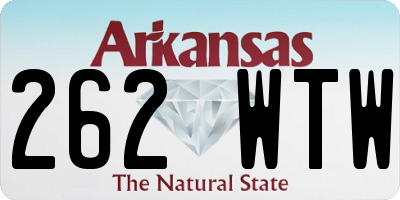 AR license plate 262WTW