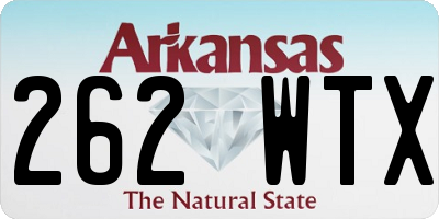 AR license plate 262WTX