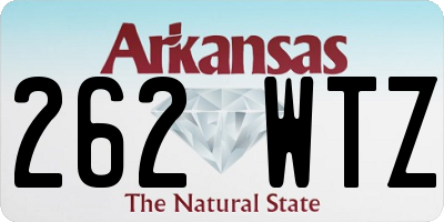 AR license plate 262WTZ