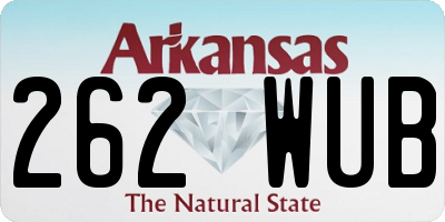 AR license plate 262WUB