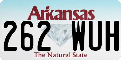AR license plate 262WUH