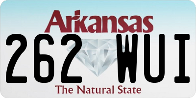 AR license plate 262WUI