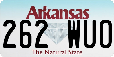 AR license plate 262WUO