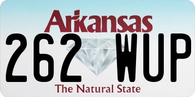 AR license plate 262WUP
